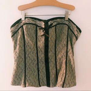super cute beige/brown apt. 9 lace corset top